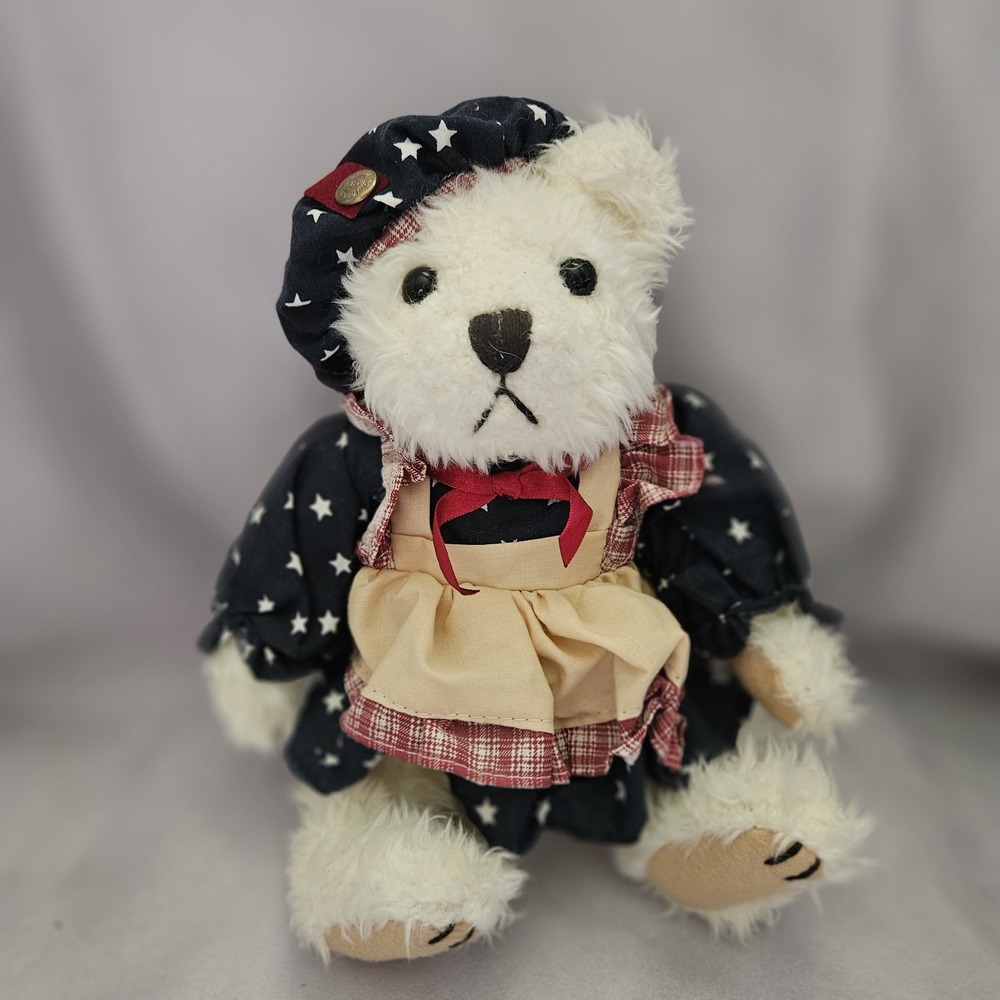 Pickford Bear OPAL Brass Button Bear Collection Patriotic Plush Vintage 1996